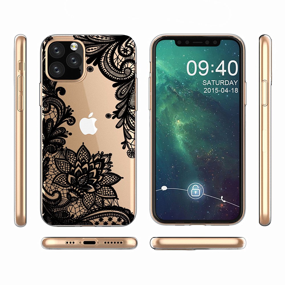 Classic sexy lace clear Soft Mobile Phone Case For iPhone 13 PRO MAX