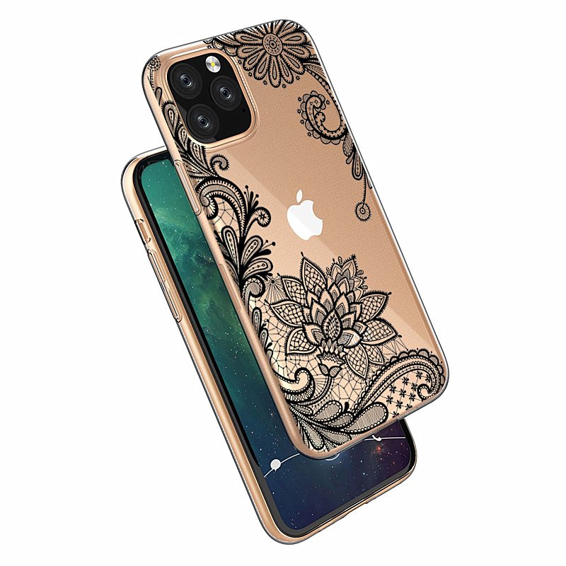 Classic sexy lace clear Soft Mobile Phone Case For iPhone 13 PRO MAX
