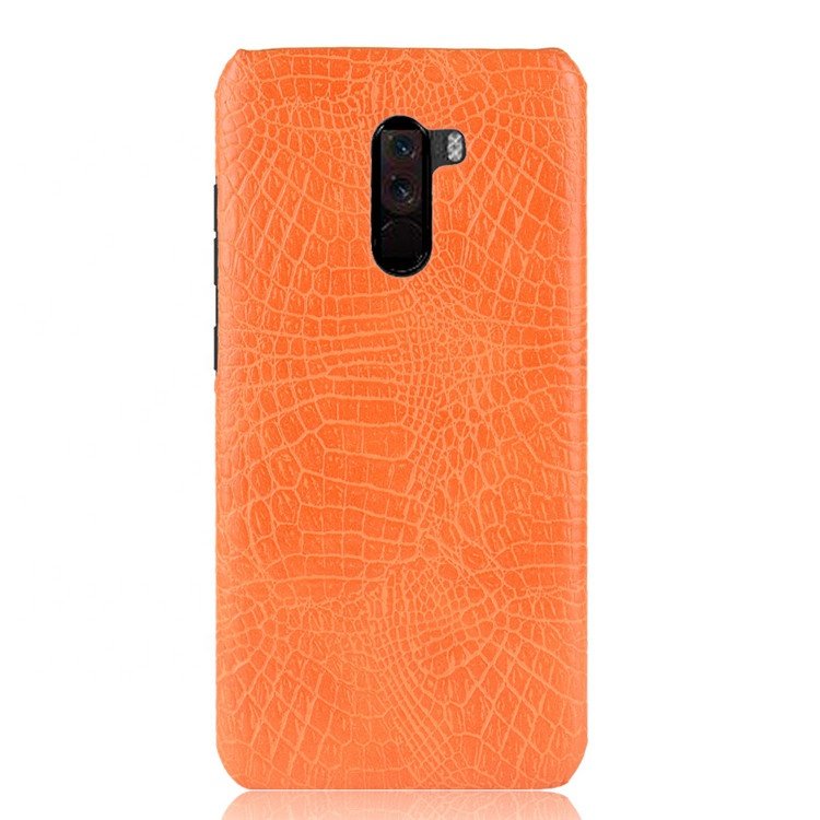 Shockproof Pc Leather Mobile Phone Case For Xiaomi Pocophone F1,For Xiaomi Poco F1 Case Cover With Crocodile Face