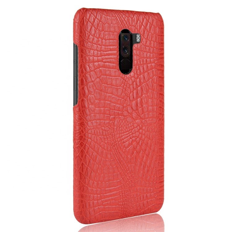 Shockproof Pc Leather Mobile Phone Case For Xiaomi Pocophone F1,For Xiaomi Poco F1 Case Cover With Crocodile Face