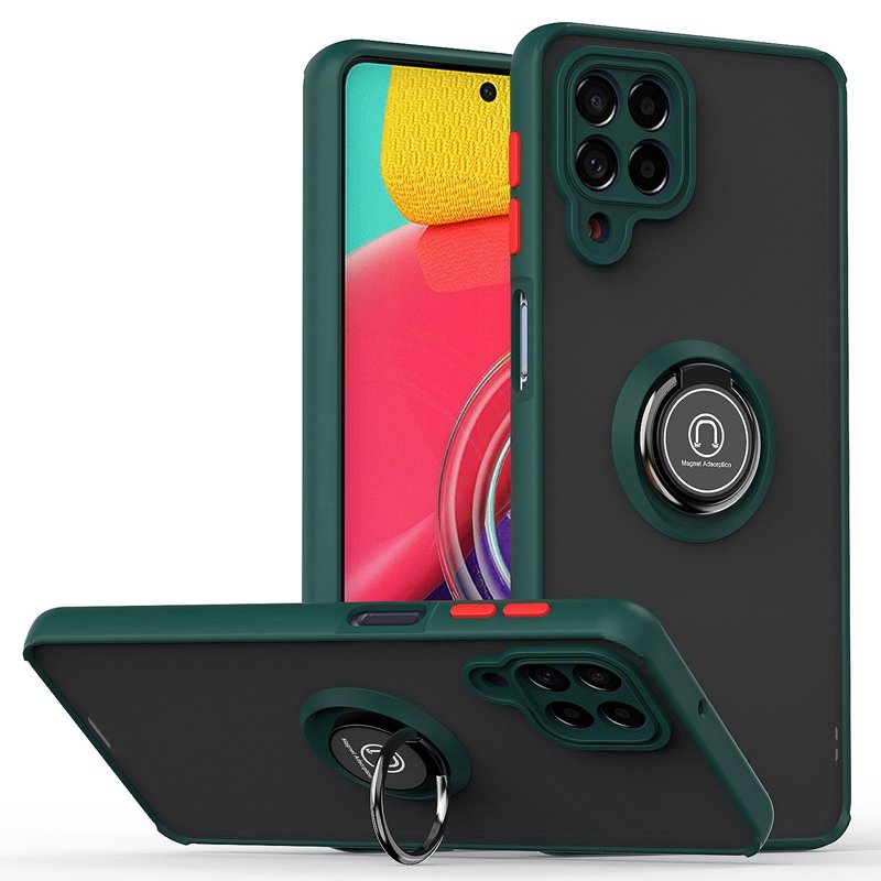 Sports translucent frosted PC TPU fallproof mobile phone case for samsung A52 A20S S22 ultra back cover with ring bracket for LG