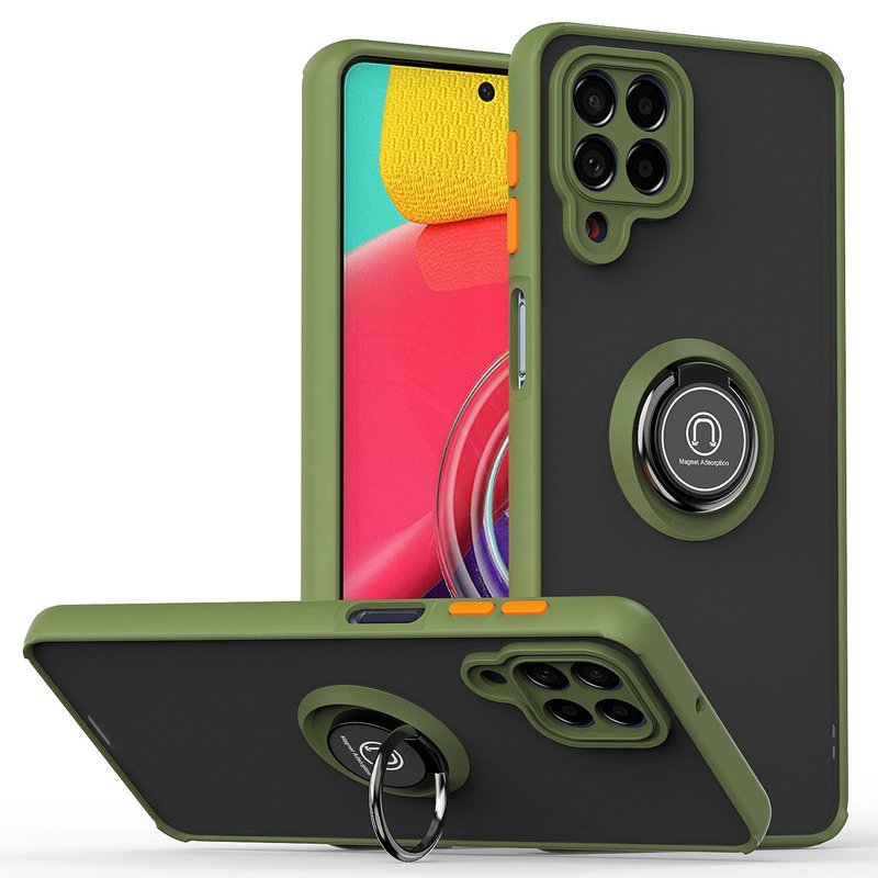 Sports translucent frosted PC TPU fallproof mobile phone case for samsung A52 A20S S22 ultra back cover with ring bracket for LG