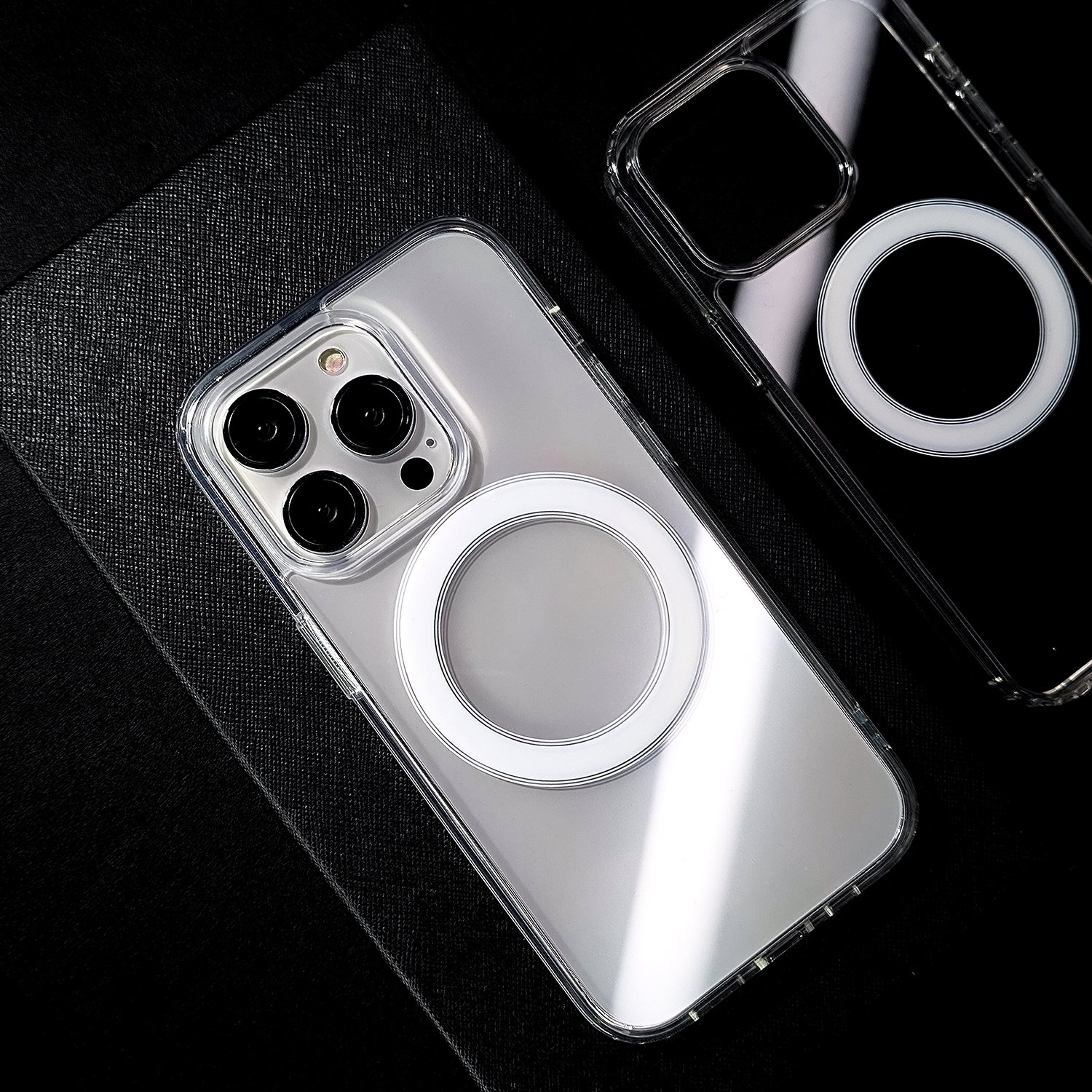 Acrylic clear phone case for iPhone 16 15 14 13 12 11 magnetic wireless charge transparent phone accessories for iPhone 16 pro