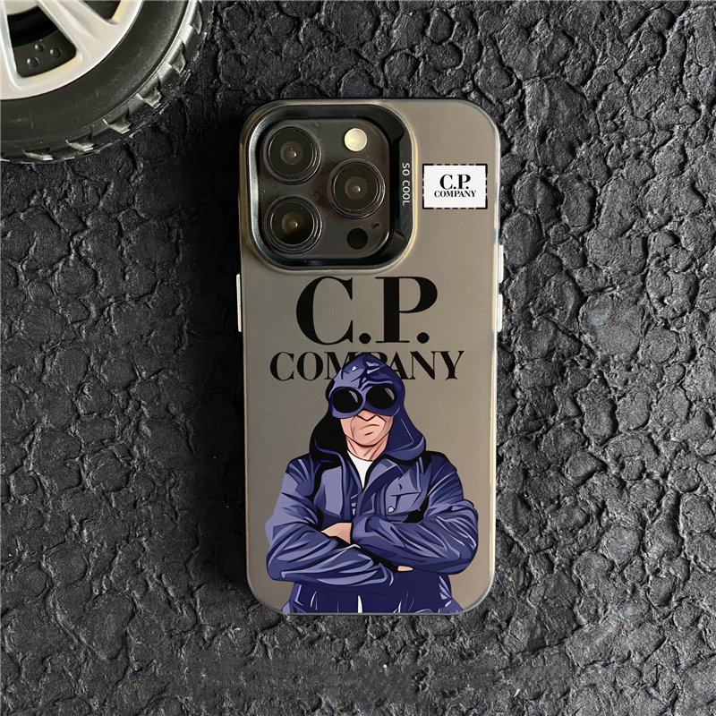Black Hood Man CP company phone case for iPhone 16 case IMD case for Apple 15 Promax 12 /13 anti drop cover