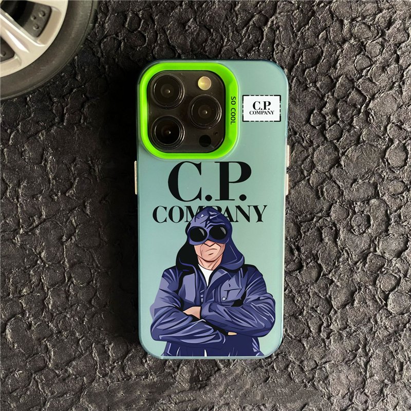 Black Hood Man CP company phone case for iPhone 16 case IMD case for Apple 15 Promax 12 /13 anti drop cover