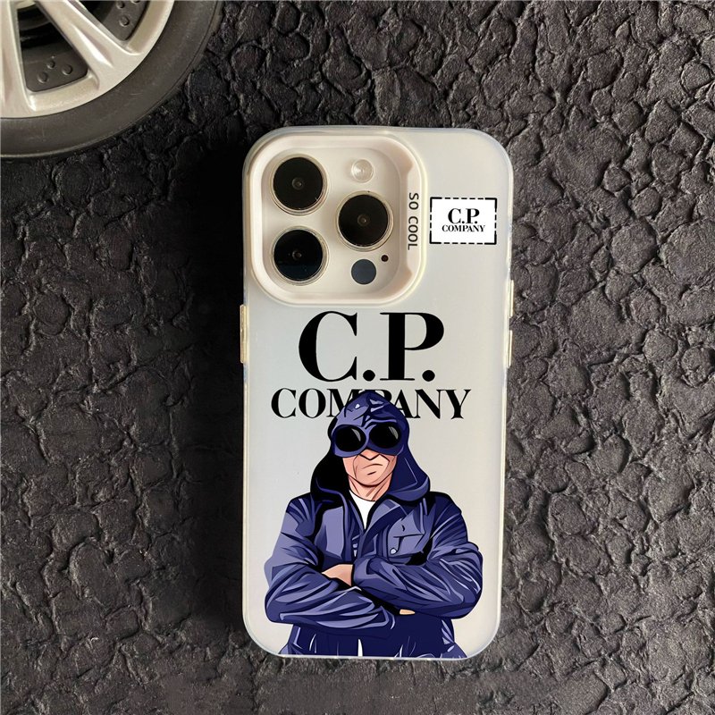 Black Hood Man CP company phone case for iPhone 16 case IMD case for Apple 15 Promax 12 /13 anti drop cover