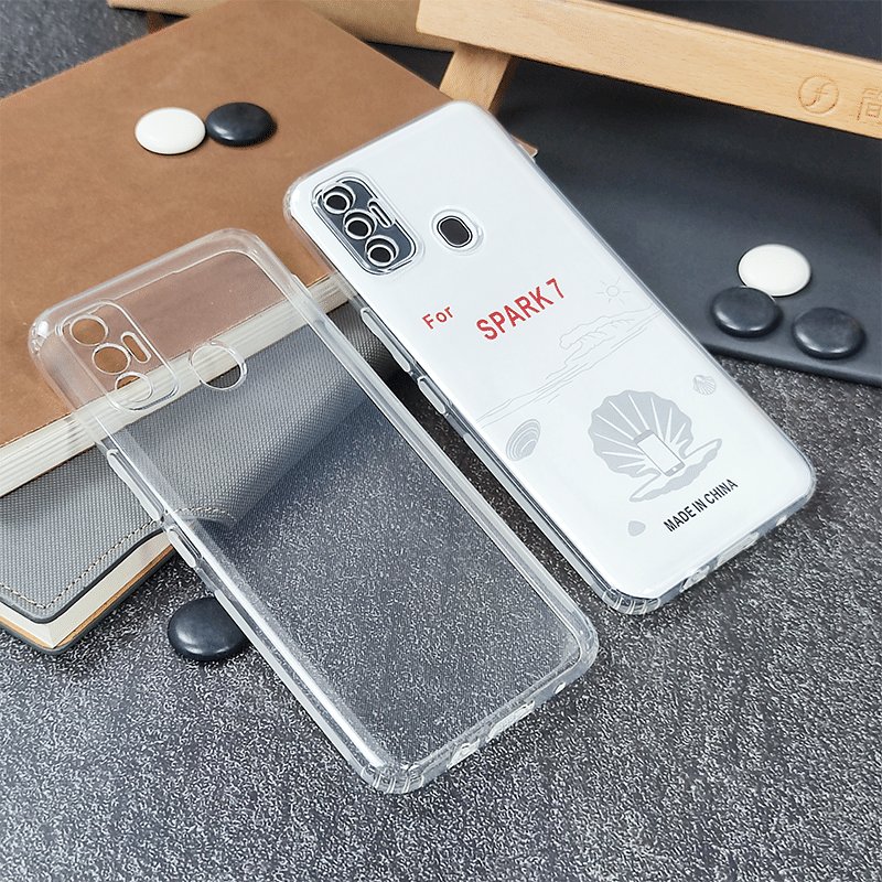 Hot sales TRANSSION 1.2 mm back plate tpu phone case for Tecno spark 7