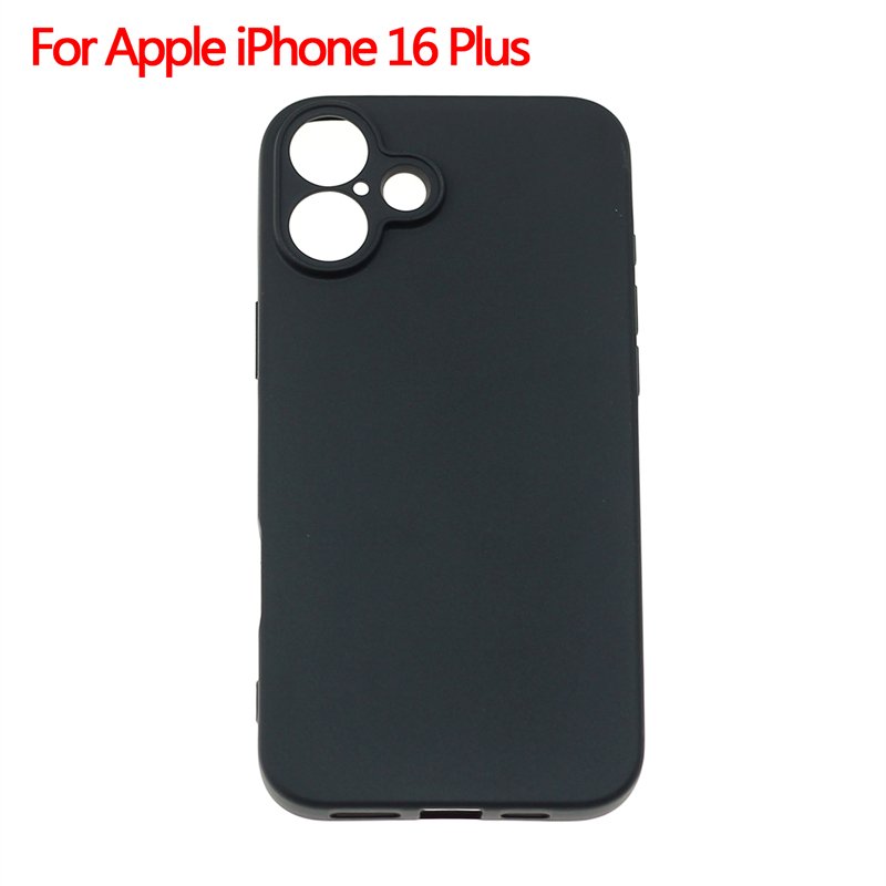 Manufacturer Wholesale Matte TPU Cases Soft Frosted Back Cover Silicone Mobile Phone Case For Apple iPhone 16 Plus Black