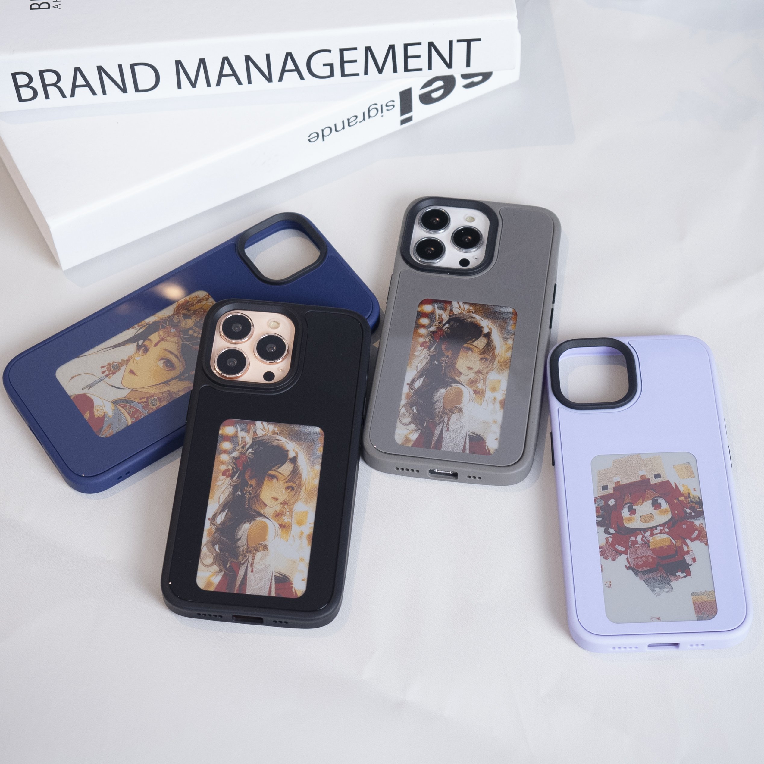 2024 New designer NFC smart E ink screen Display mobile phone case cover for iphone 15 Pro max DIY Cases 14/13