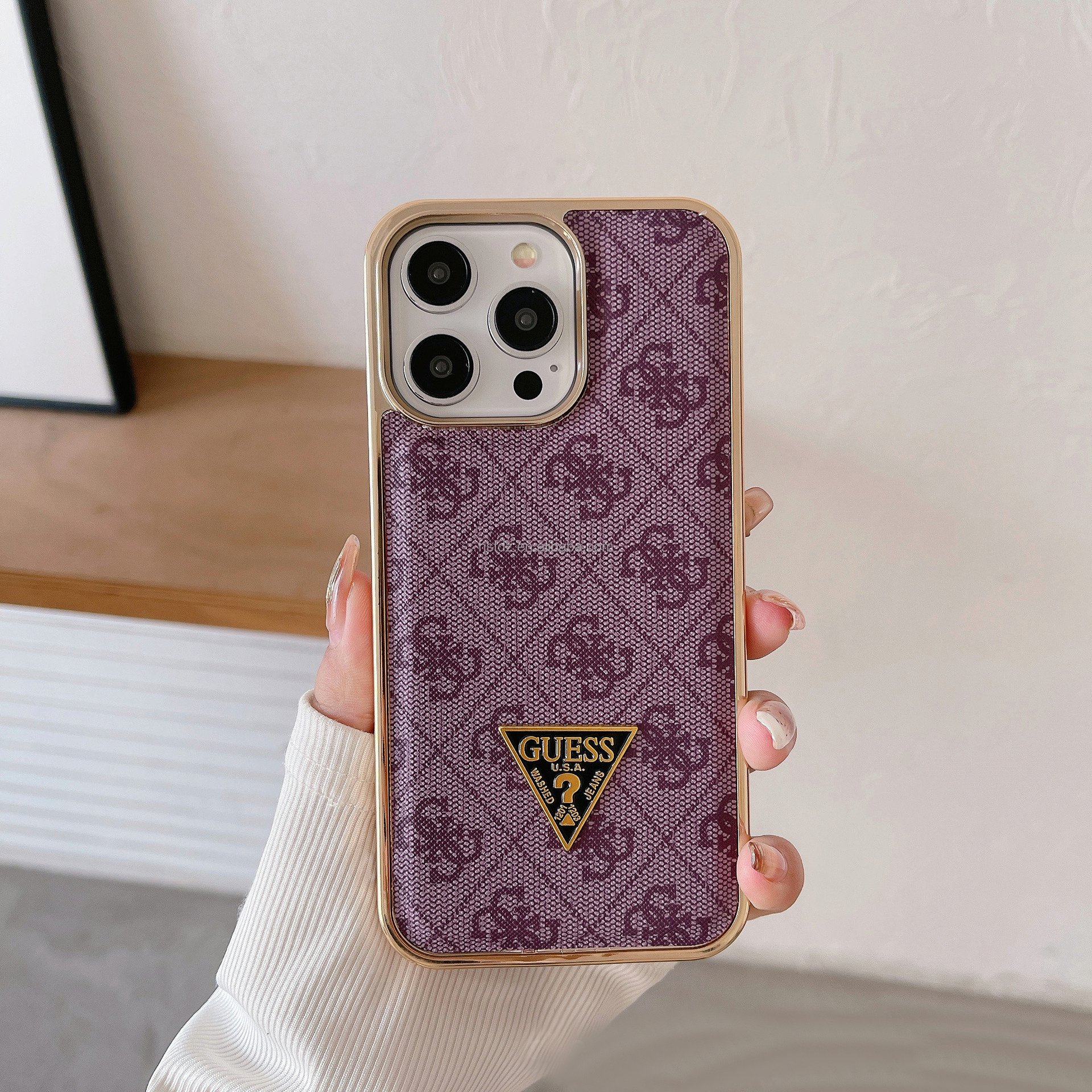 for iphone 14 15 16 guess phone cases Colorful Leather Mobile Phone Accessories Case Back guess mobile case For Iphone