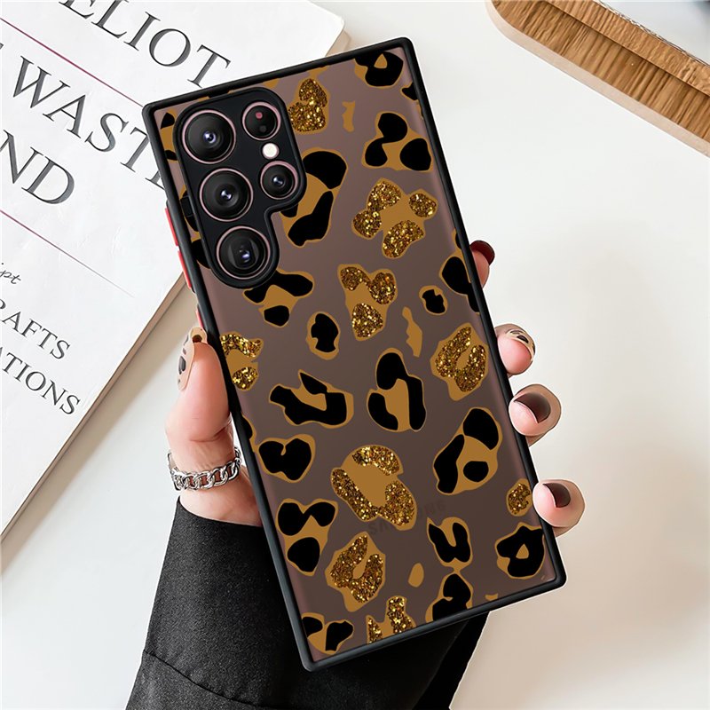Local smooth heart love Leopard phone Case For samsung Galaxy s23 ultra