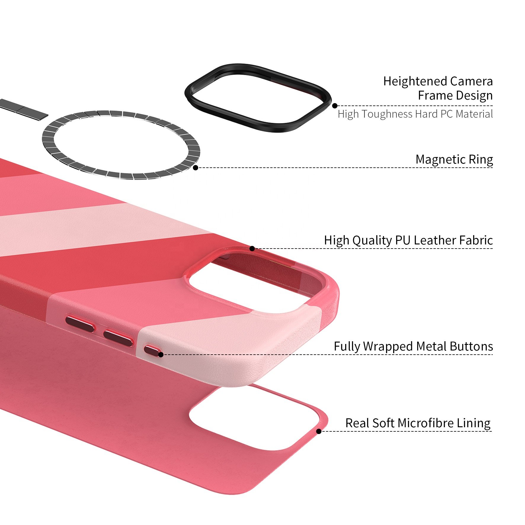 Fashion Private Model Phone Case Hard Cell Phone Cover for iPhone 14/14 Pro/14 Plus/14 Pro Max PU Leather Case