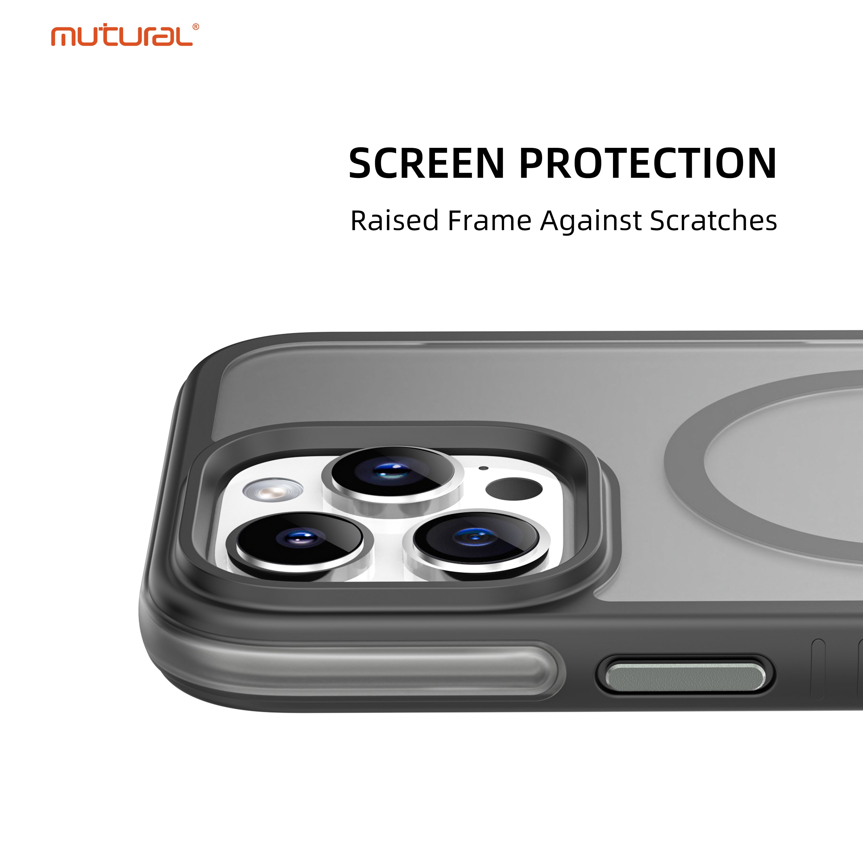 Mutural Airbag Series Strong Corners with Bumper Phone Case Translucent Matte Back Shockproof Cases for iPhone 16 Pro max