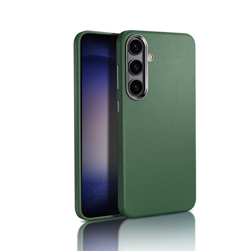 New Genuine leather Soft Edged Samsung Phone Case For Samsung Galaxy S24 Ultra Heat Dissipation Protective Cover