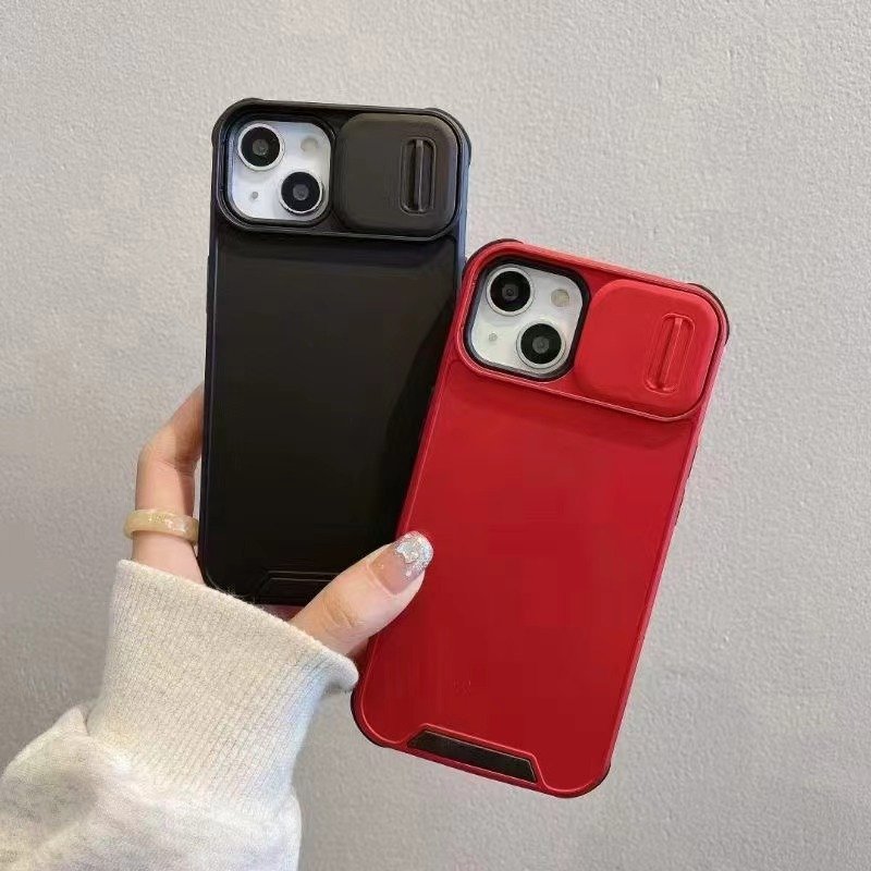 Popular Design Slide Camera Cover Heavy Duty Rugged Protection Mobile Phone Case For Iphone16 15 Pro Max For Samsung Case A15