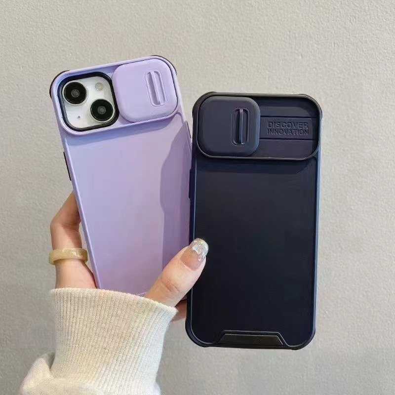 Popular Design Slide Camera Cover Heavy Duty Rugged Protection Mobile Phone Case For Iphone16 15 Pro Max For Samsung Case A15