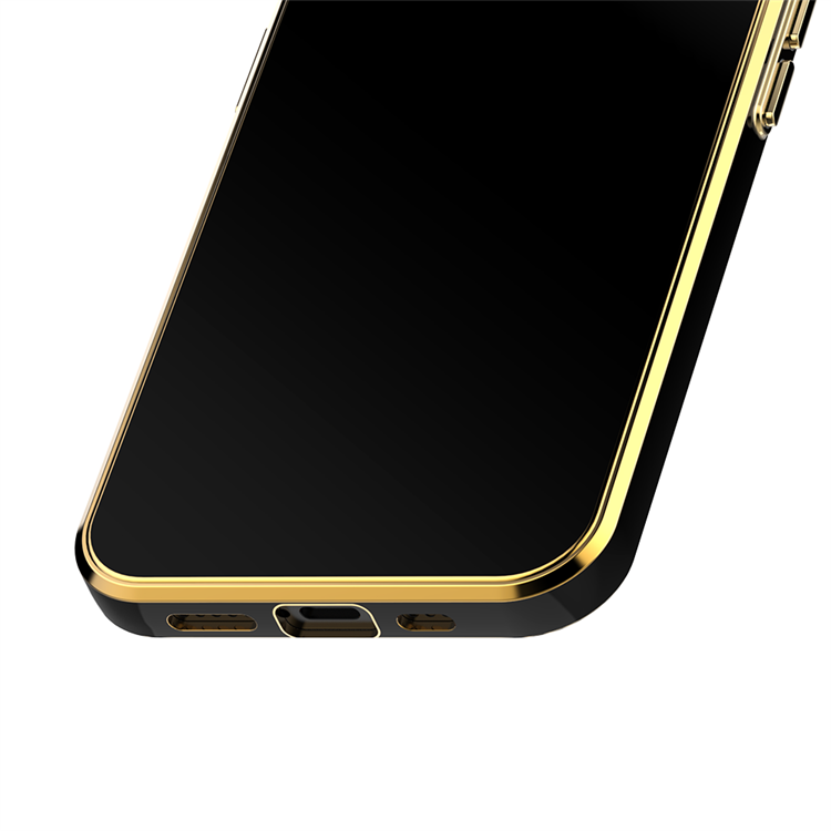 Street fashion Toughness 6D Electroplating straight side tpu mobile phone case For iPhone 14 13 11 12 15 pro max 7/8 Luxury Case