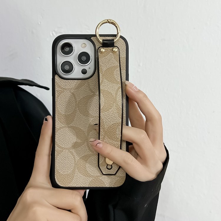 Luxury Fashion Brand Design Wristband PU Leather Phone Case For iPhone 15 Pro Max 14 13 12 11 X XR XS 7 8 Plus