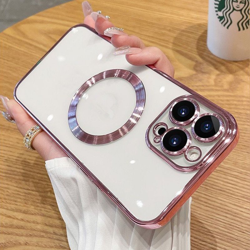 New Luxury Designer Electroplating Transparent Mobile Phone Case for iPhone 15 14 13 12 11 Pro Max 7 8 Plus Case