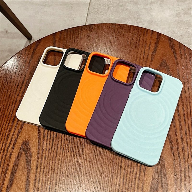 Luxury Design Water Ripple Mobile Phone Case For iPhone 16 15 14 13 12 11 Pro Max Xs Xr Wireless Charging Magnetic Phone Cover