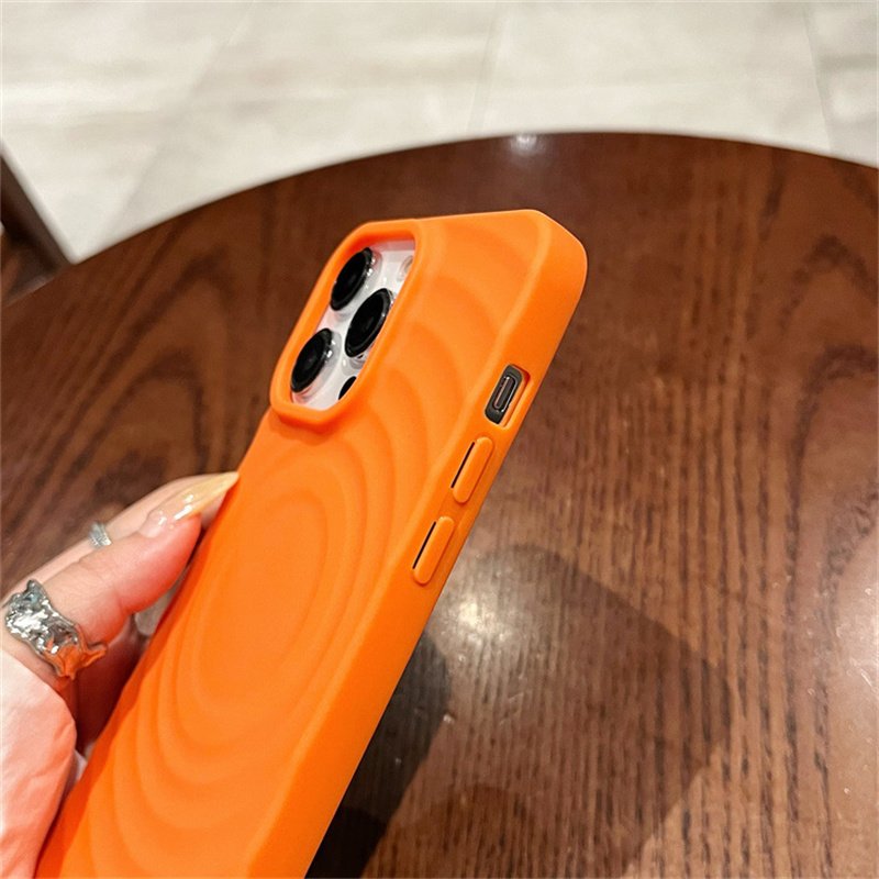 Luxury Design Water Ripple Mobile Phone Case For iPhone 16 15 14 13 12 11 Pro Max Xs Xr Wireless Charging Magnetic Phone Cover
