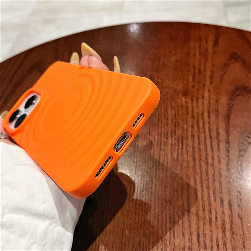 Luxury Design Water Ripple Mobile Phone Case For iPhone 16 15 14 13 12 11 Pro Max Xs Xr Wireless Charging Magnetic Phone Cover