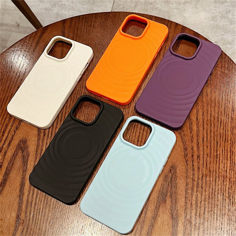 Luxury Design Water Ripple Mobile Phone Case For iPhone 16 15 14 13 12 11 Pro Max Xs Xr Wireless Charging Magnetic Phone Cover