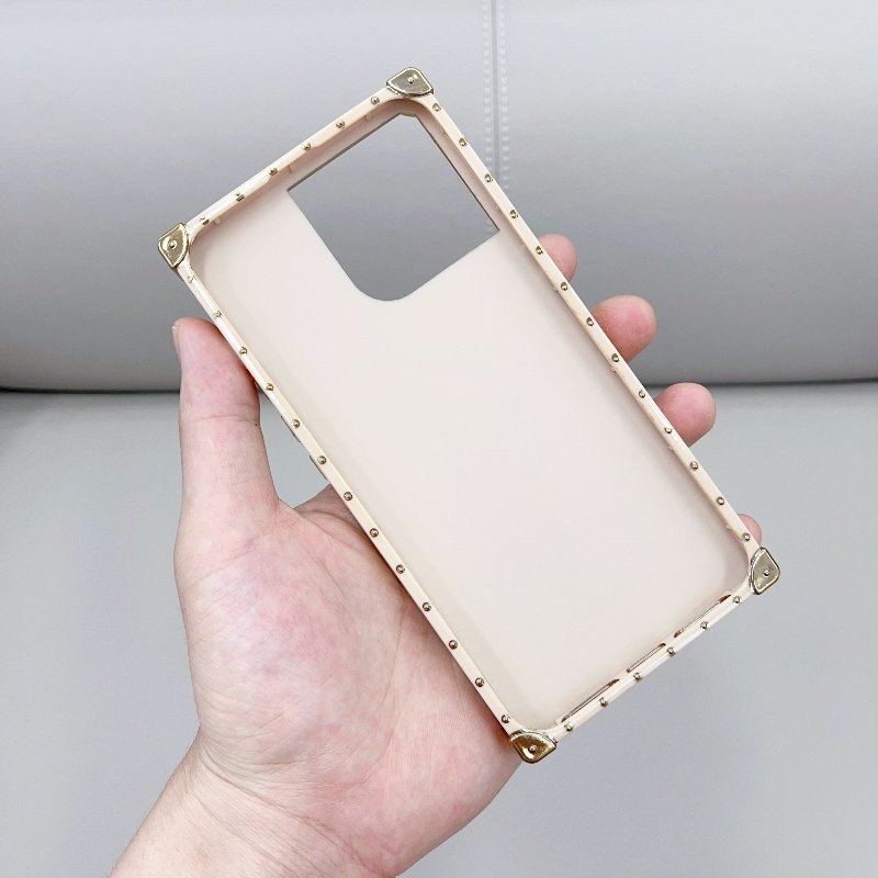 bling bling diamond square ring finger removing makeup light up mirror with holder young girls mobile phone cases