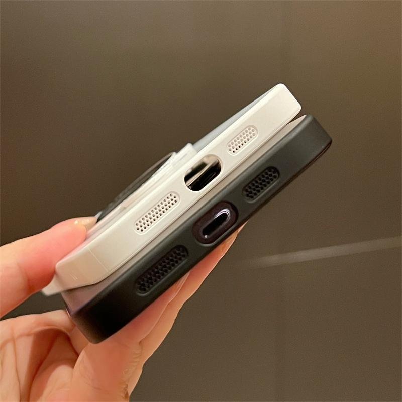 2023 Newest PC Magnetic Windous lens Protective Wireless Charging Mobile Phone Case for iPhone 15 14 13 Pro Max Ring Holder Case