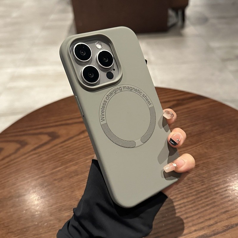 Liquid silicone all-inclusive magnetic suction phone case for iphone 11 12 13 14 15 16 pro max anti-fall phone accessories