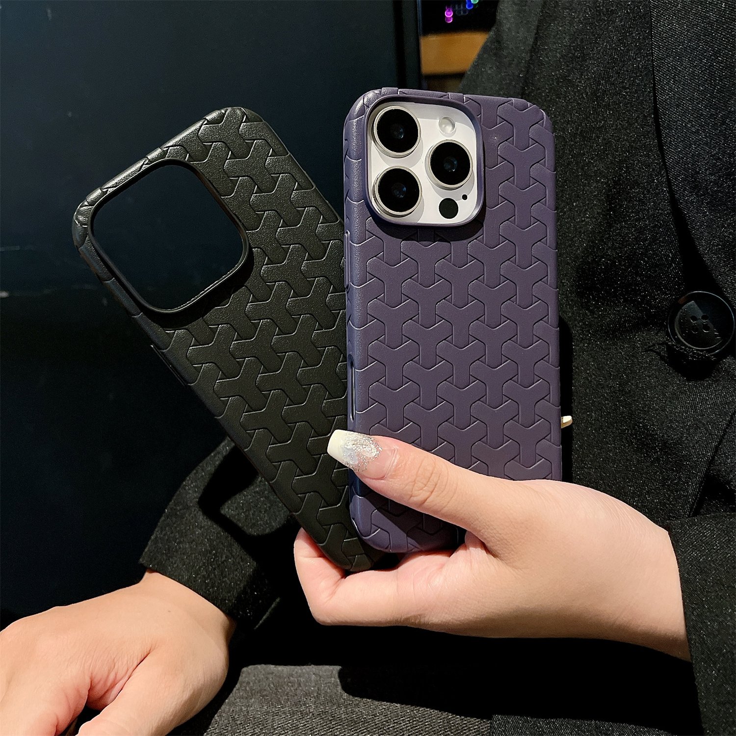 Newest Fashion Shockproof With Camera Protective Colorful Tpu Soft Woven Phone Case For iPhone 16 15 Pro Max 14 13