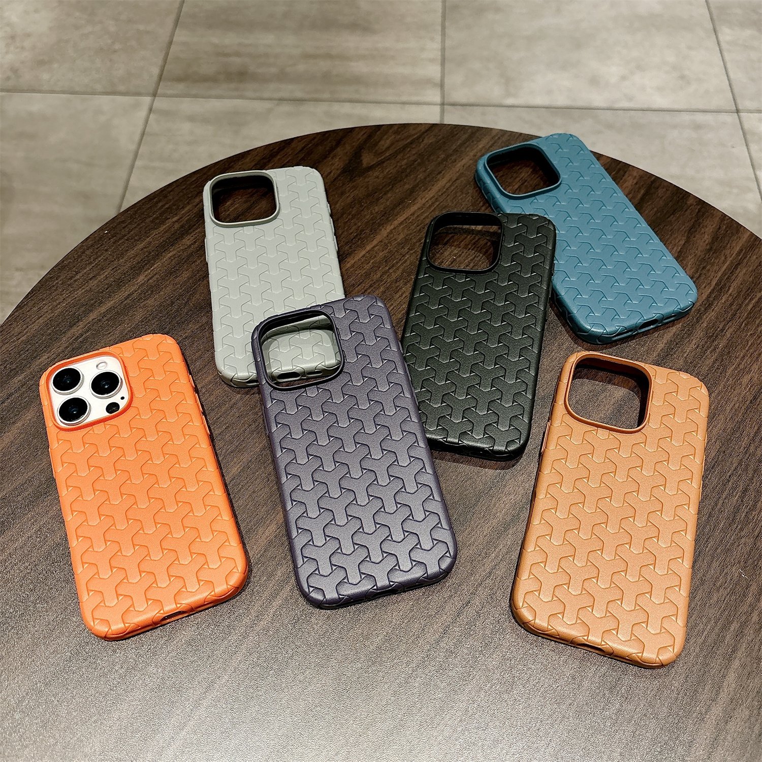 Newest Fashion Shockproof With Camera Protective Colorful Tpu Soft Woven Phone Case For iPhone 16 15 Pro Max 14 13