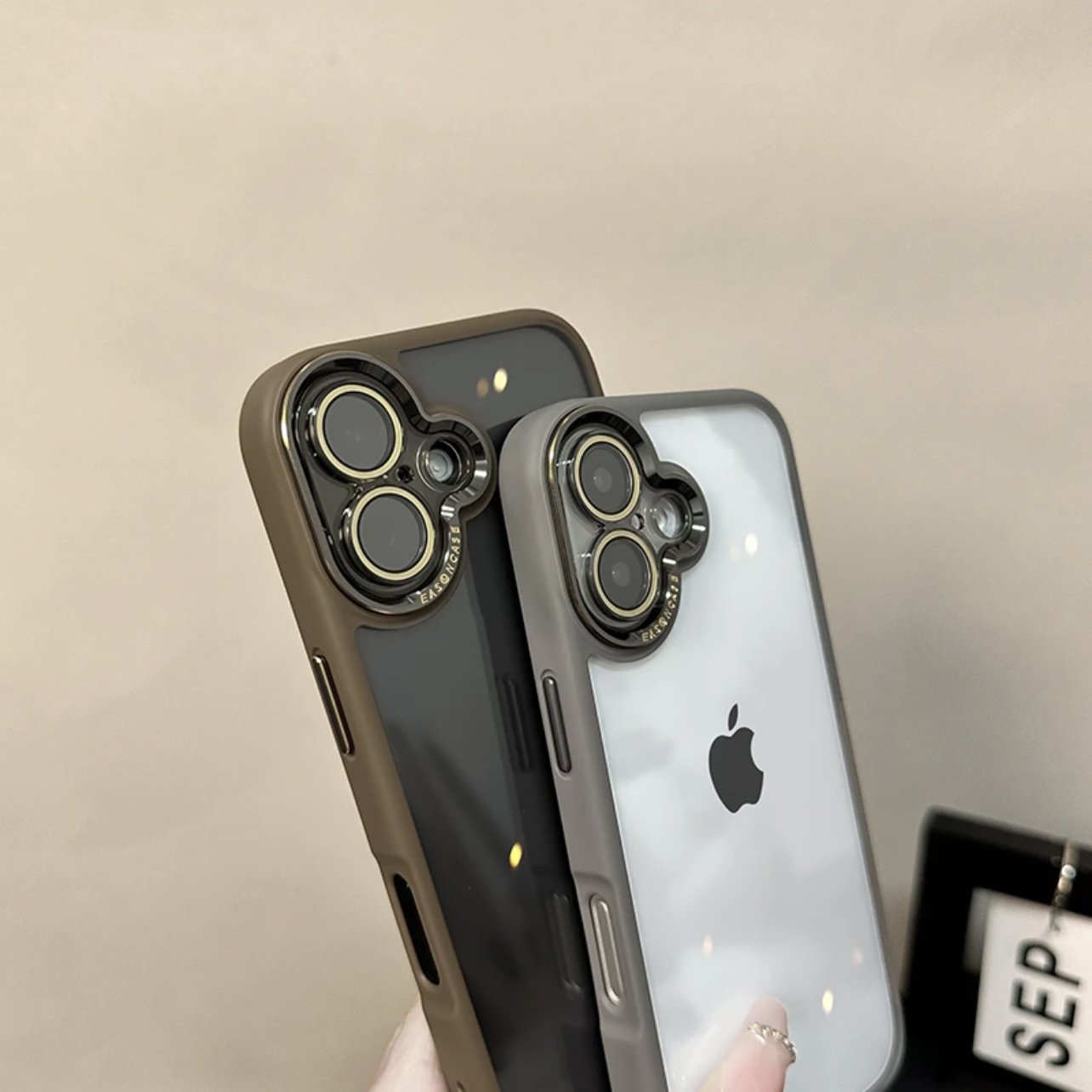 New Desgin Transparent Acrylic Case For iPhone 16 15 14 13 12 Pro Max With Camera Lens Protector Shockproof Phone Cover