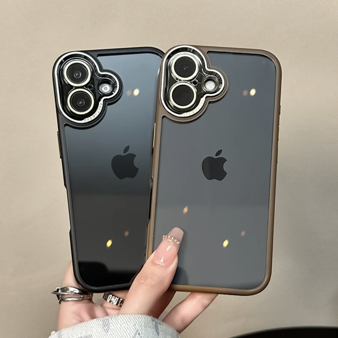 New Desgin Transparent Acrylic Case For iPhone 16 15 14 13 12 Pro Max With Camera Lens Protector Shockproof Phone Cover