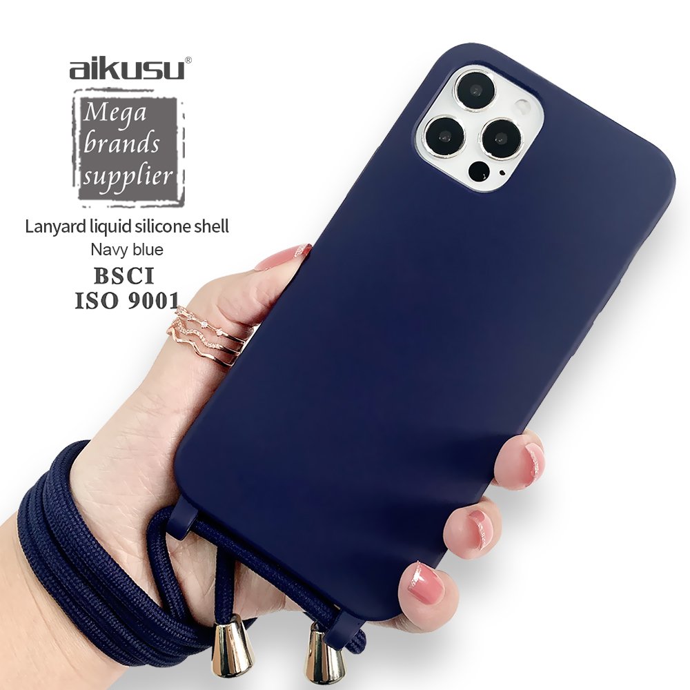 Cellphone With Crossbody Necklace Camera Holder Bag Woman Android Recycled Logo Tpu Mobile Phone Case Cover For Iphone