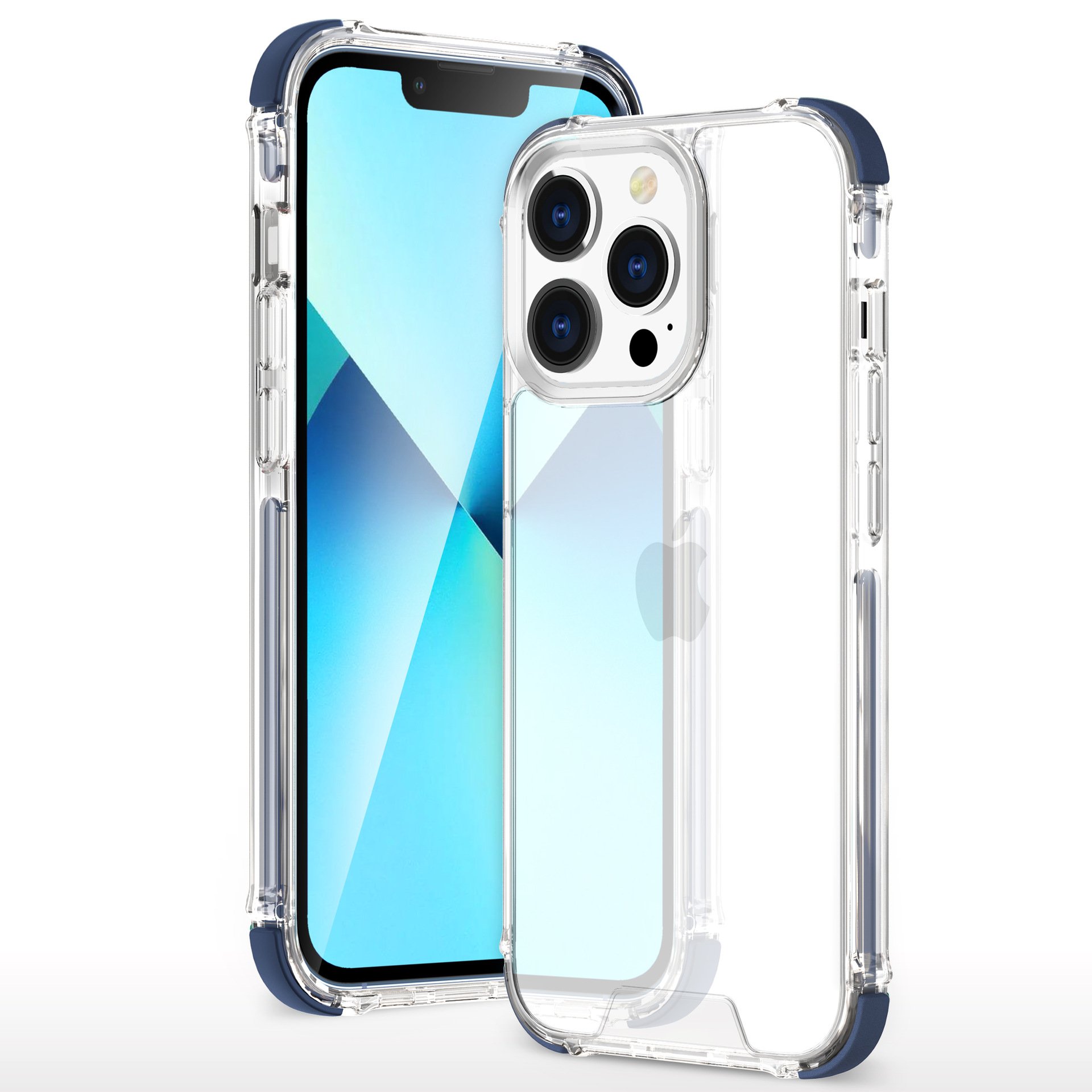 Factory price Colorful edge PC clear phone case Transparent phone cover for iphone 16 pro max