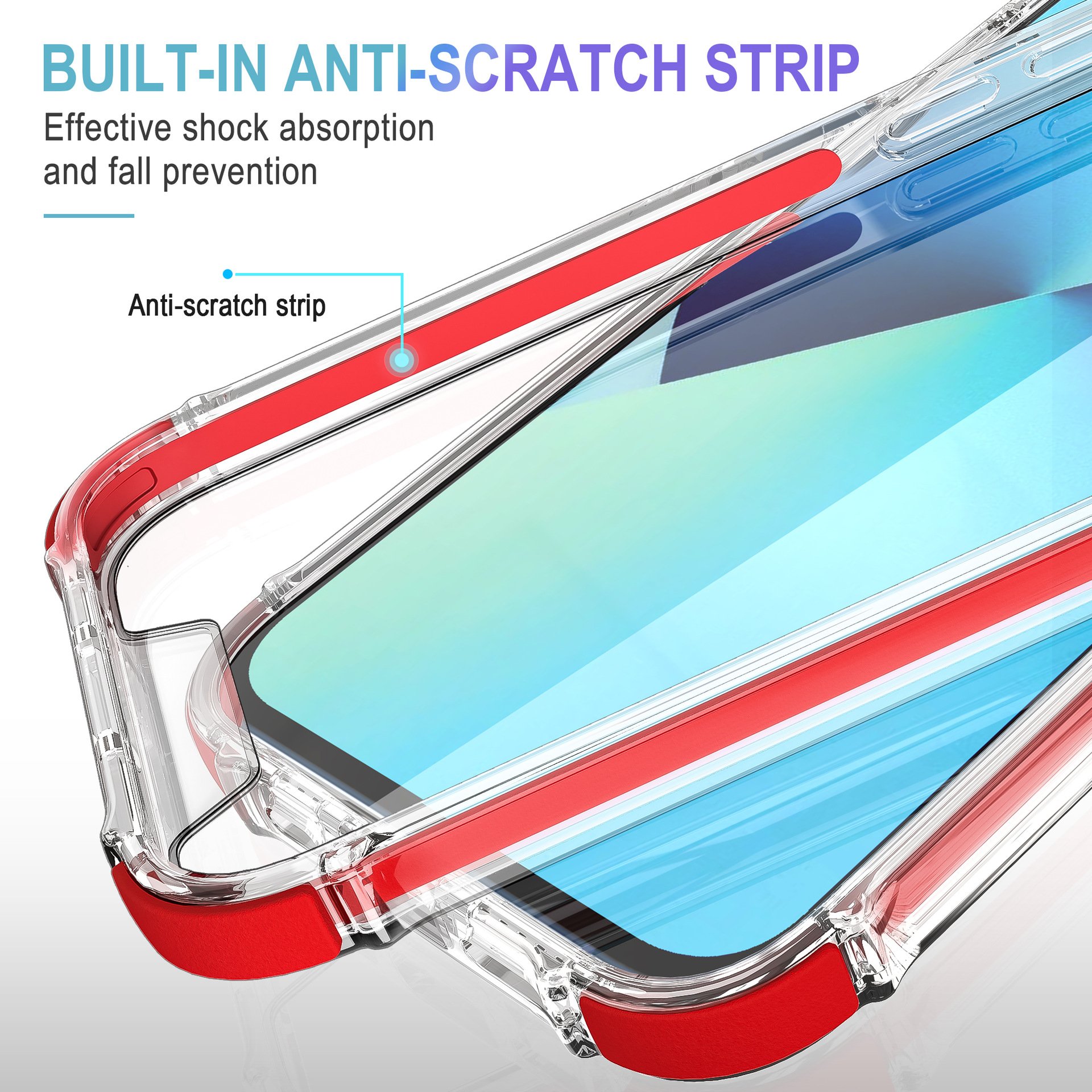 Factory price Colorful edge PC clear phone case Transparent phone cover for iphone 16 pro max