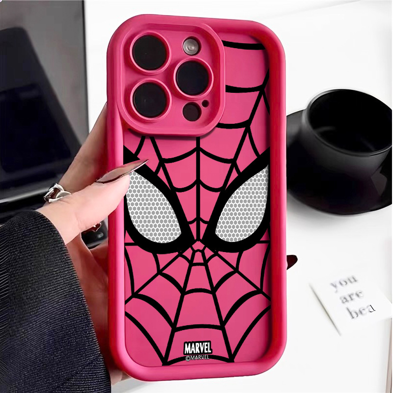 Wholesale spot fashion street style Cool Spider Man Plain TPU Soft Shock-proof Protective mobile Phone Cases for iPhone 16Promax