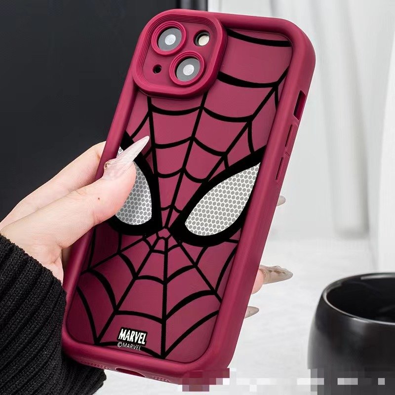 Wholesale spot fashion street style Cool Spider Man Plain TPU Soft Shock-proof Protective mobile Phone Cases for iPhone 16Promax