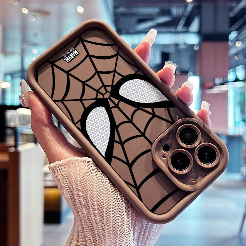 Wholesale spot fashion street style Cool Spider Man Plain TPU Soft Shock-proof Protective mobile Phone Cases for iPhone 16Promax