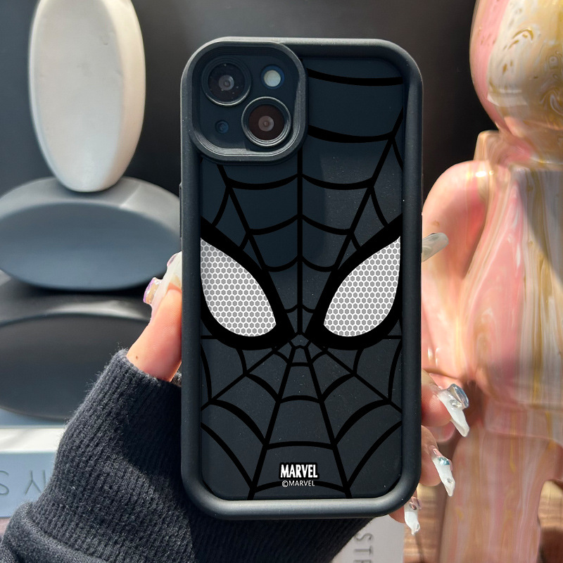 Wholesale spot fashion street style Cool Spider Man Plain TPU Soft Shock-proof Protective mobile Phone Cases for iPhone 16Promax