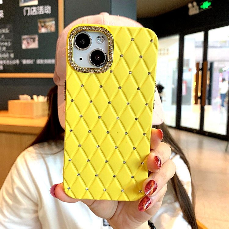 Luxury Rhinestone Diamond Camera Buttons Silicone Phone Case For iPhone 11 12 13 14 15 Pro Max