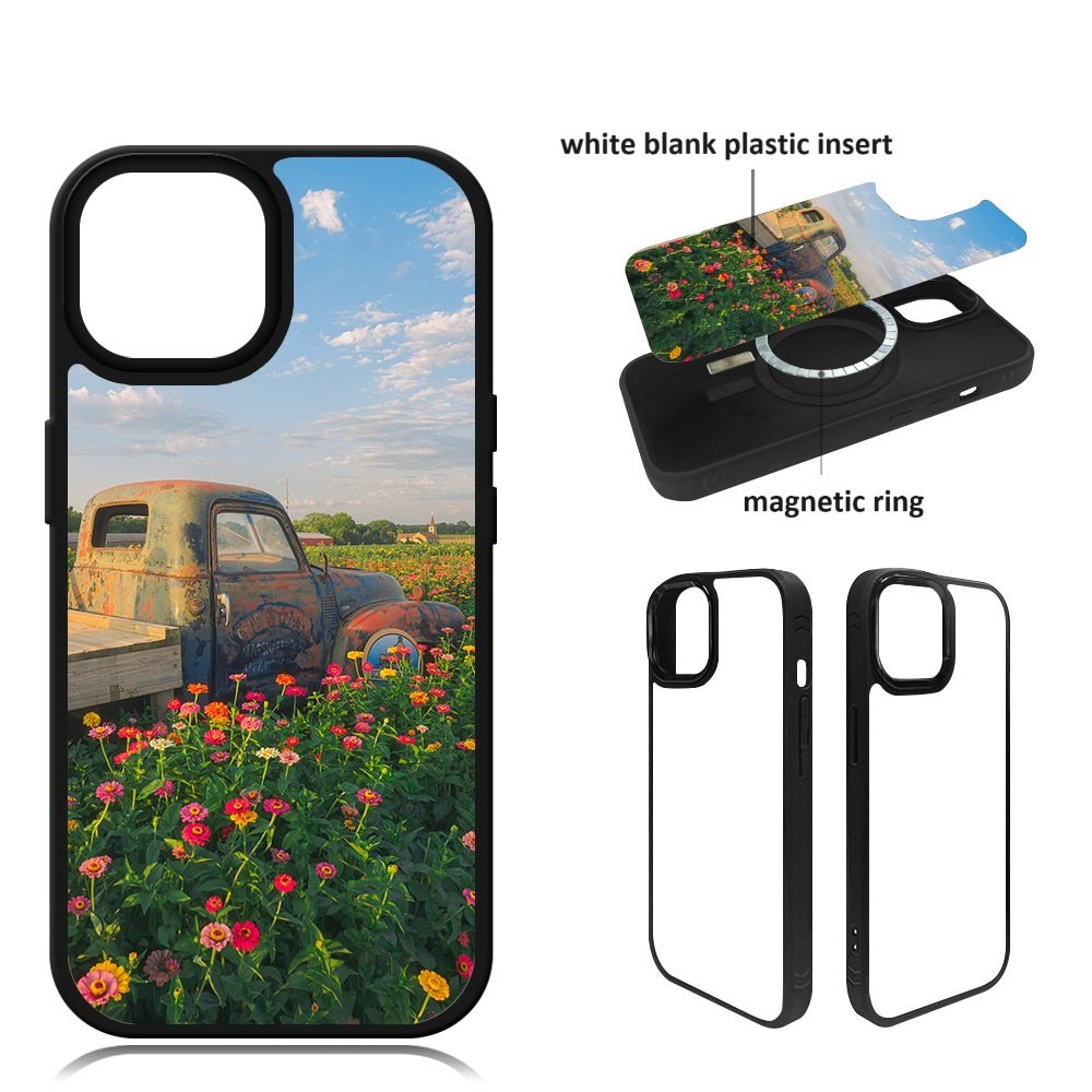 Custom Design Heat Transfer Wireless Charging Magnetic Sublimation Phone Case For iPhone 15 14 13 12 Pro Max