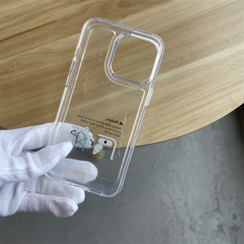 1.5mm TPU transparent phone cover For iPhone 12 13 14 15 16 pro max Super Strong Protection Clear Mobile Phone Case