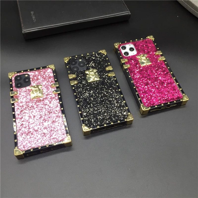 Luxury Bling Plated Gold Glitter Mobile Case Cover for iphone 16 Pro 15 Pro Max 14 13 12 11Pro Max