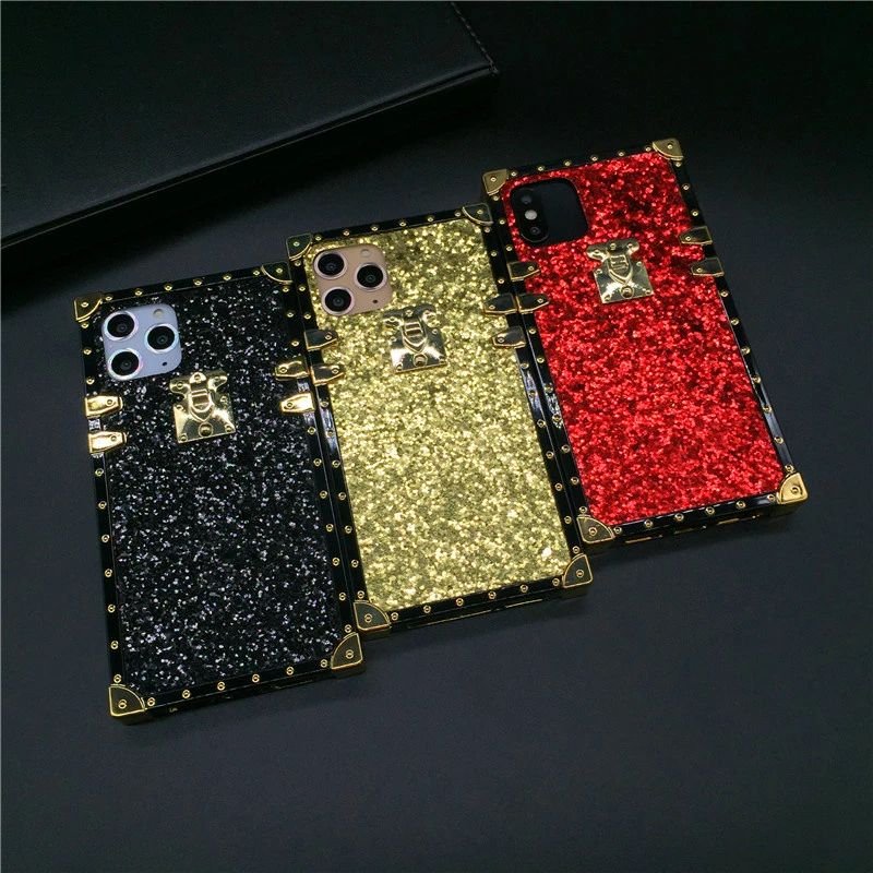 Luxury Bling Plated Gold Glitter Mobile Case Cover for iphone 16 Pro 15 Pro Max 14 13 12 11Pro Max