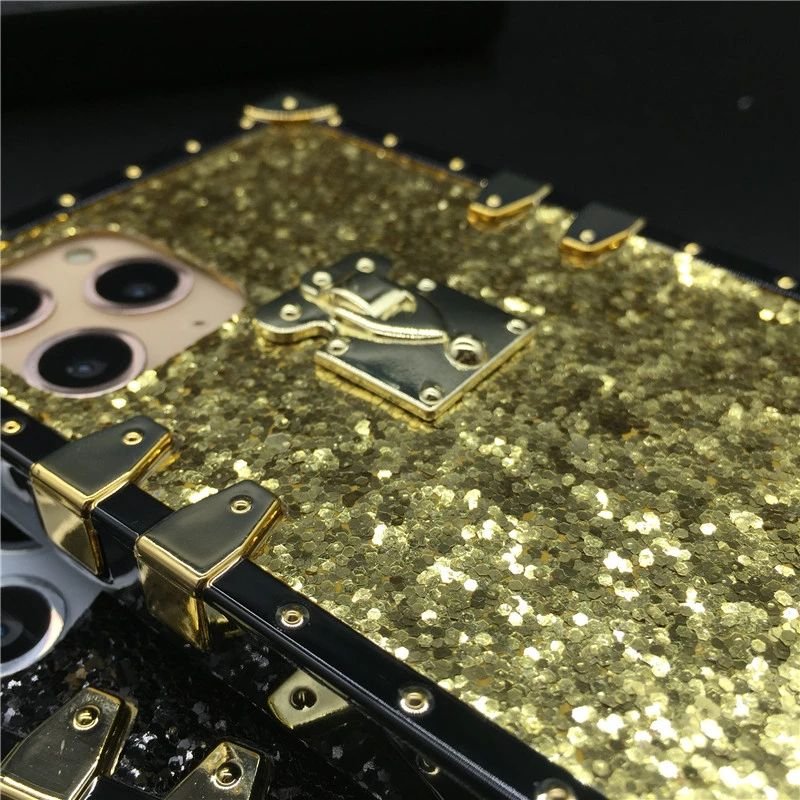 Luxury Bling Plated Gold Glitter Mobile Case Cover for iphone 16 Pro 15 Pro Max 14 13 12 11Pro Max