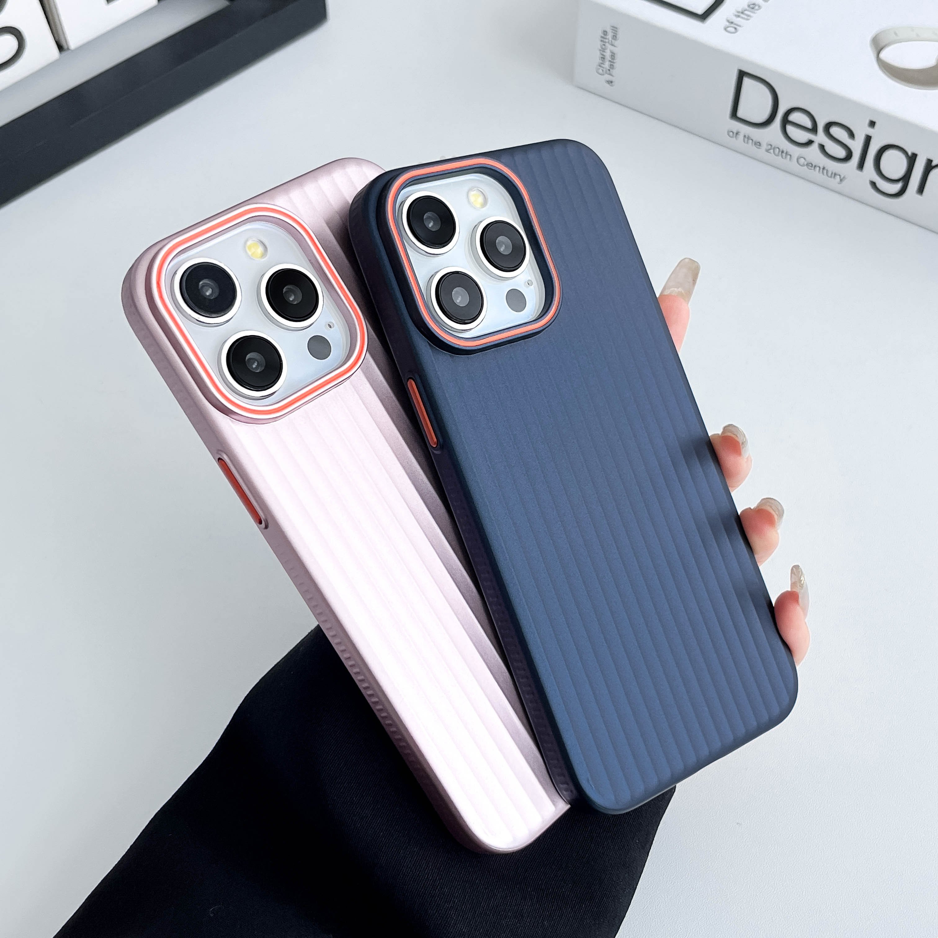 China Factory color painting PC Slim Mobile Phone case corrugated Phone Case Cover For IPhone 16 pro max back cover
