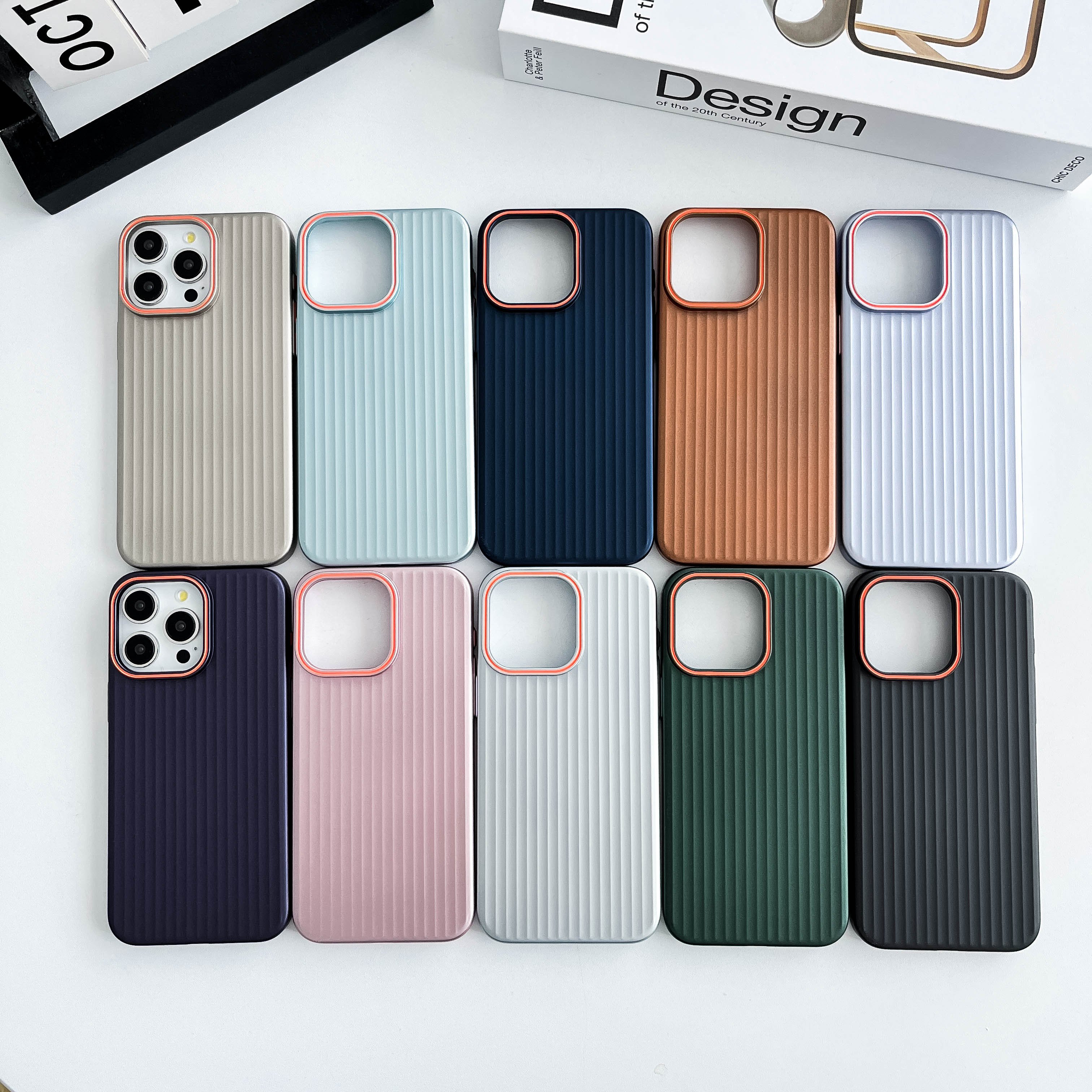 China Factory color painting PC Slim Mobile Phone case corrugated Phone Case Cover For IPhone 16 pro max back cover