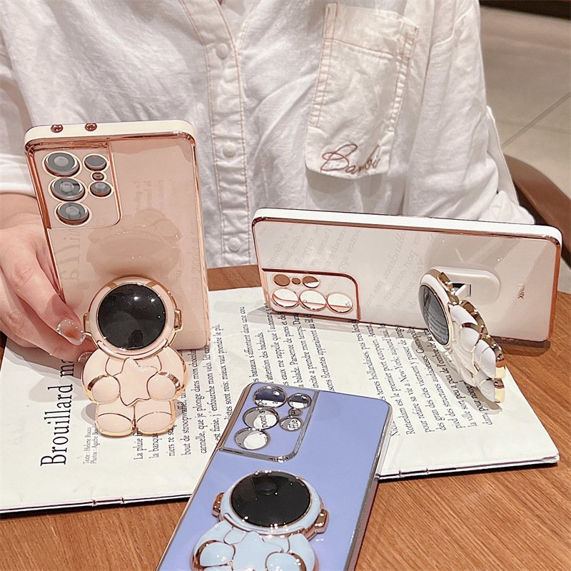 GSCASE Astronaut Cartoon Phone Cases Astronautes Stand For Mobile Case Astronaut Design Phone Case For Samsung S24